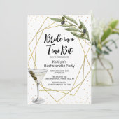 Invitation 'Bride in a Tini Bit' Martini Bachelorette Party (Debout devant)