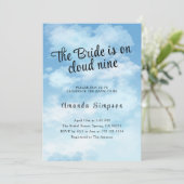Invitation Bride Is On Cloud Nine Bridal Shower (Debout devant)
