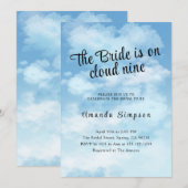Invitation Bride Is On Cloud Nine Bridal Shower (Devant / Derrière)