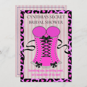 Invitation BRIDE Love Pink Lingerie Fête de l'mariée Party