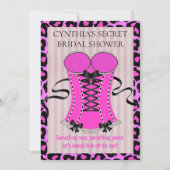 Invitation BRIDE Love Pink Lingerie Fête des mariées Party (Devant)