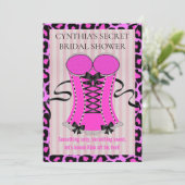 Invitation BRIDE Love Pink Lingerie Fête des mariées Party (Debout devant)