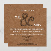 Invitation BRIDE M. & Mme Rustic Mariage Fête des mariées Par (Devant / Derrière)