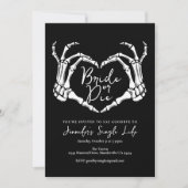 Invitation Bride or Die Skeleton Heart Bachelorette Weekend (Devant)