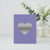 Invitation BRIDE Purple Plum Silver Polka Dot Shoot Party (Debout devant)