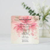 Invitation Bride rose florale (Debout devant)