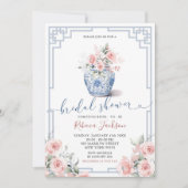 Invitation Bride rose rose pâle Chinoiserie Ginger Jar (Devant)