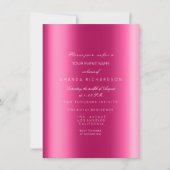 Invitation Bride Spark Metallic Sepia Black Confetti Fuchsia (Devant)