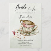 Invitation Bride-to-Be Bridal Shower - Two Cups of Tea Theme (Devant)