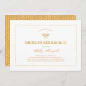 Invitation Bride to Bee Brunch (Devant / Derrière)