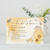 Invitation Bride To Bee Honeybee Floral Bridal Shower (Debout devant)