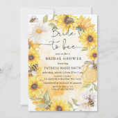 Invitation Bride To Bee Honeybee Floral Bridal Shower (Devant)