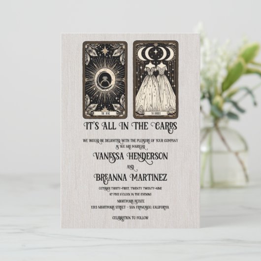 Invitation Brides Mariage Tarot (Debout devant)