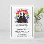 Invitation Brides Rainbow Burst Mariage (Debout devant)
