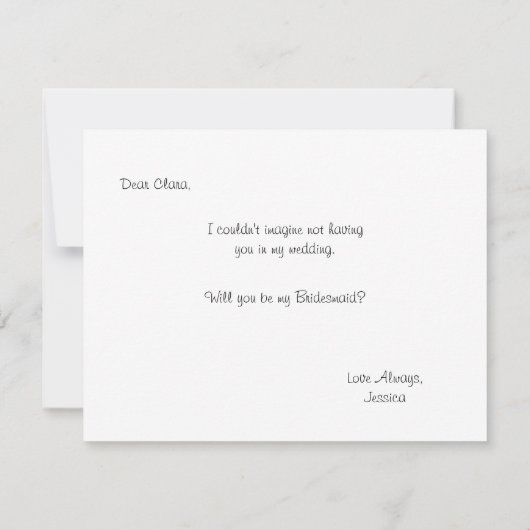 Invitation  | Bridesmaid (Dos)