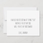 Invitation  | Bridesmaid (Dos)