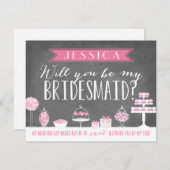 Invitation  | Bridesmaid (Devant / Derrière)
