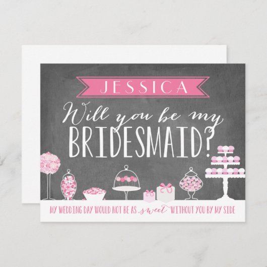 Invitation  | Bridesmaid (Devant / Derrière)