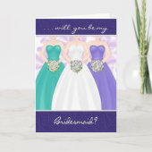 INVITATION BRIDESMAID ATTENDANT PAR BRIDE (Devant)