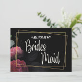 Invitation Bridesmaid bourguignonne Floral Russe (Debout devant)