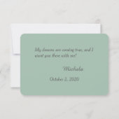 Invitation Bridesmaid Dreamcatcher en plumes turquoises (Dos)