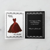Invitation BRIDESMAID - MAROON Leaf Gown (Intérieur)