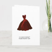 Invitation BRIDESMAID - MAROON Leaf Gown (Dos)