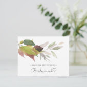 Invitation BRIDESMAID PROPOSAL card, Automne Green (Debout devant)
