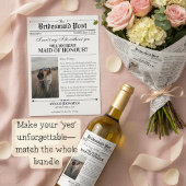 Invitation Bridesmaid Proposition Journal Photo Retro