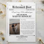 Invitation Bridesmaid Proposition Journal Photo Retro