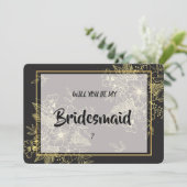 Invitation Bridesmaid Rose d'or (Debout devant)