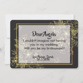 Invitation Bridesmaid Rose d'or (Dos)