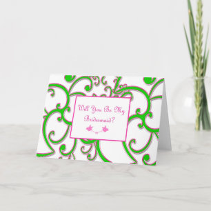 Invitation Bridesmaid Swirls