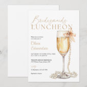 Invitation Bridesmaids Luncheon Champagne Prosecco (Devant / Derrière)