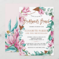 Bridesmaiers brunch aquarelle rose douche nuptiale