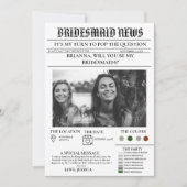 Invitation Bridesmais, journal de proposition+Bridesmaid (Devant)