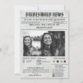 Invitation Bridesmais, journal de proposition+Bridesmaid (Devant)