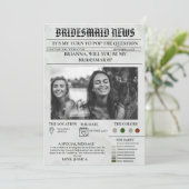 Invitation Bridesmais, journal de proposition+Bridesmaid (Debout devant)