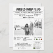 Invitation Bridesmais, journal de proposition+Bridesmaid (Devant)