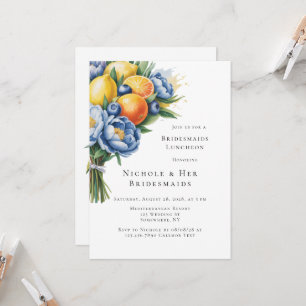 Invitation Bridesmaitres Citrus Méditerranéen Déjeuner