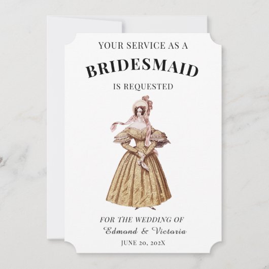 Invitation Bridesmaitres vintages (Devant)