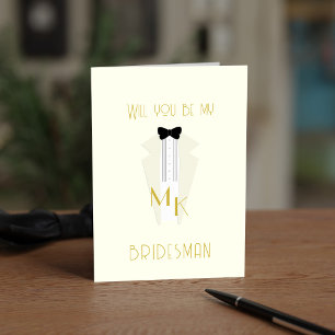 Invitation Bridesman Ivory Briomsman Party