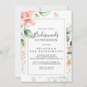 Invitation Bridesservatrices Géométriques Gold Green Luncheon (Devant)