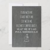 Invitation Bridezilla Funny Bridesmaid / Maid of Honor (Devant)