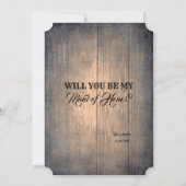 Invitation Bridezilla Funny Bridesmaid / Maid of Honor Rustic (Dos)