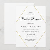 Invitation Bridget Géométrique Moderne Brunch nuptial (Devant / Derrière)