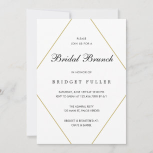 Invitation Bridget Géométrique Moderne Brunch nuptial