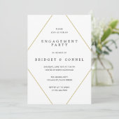 Invitation Bridget Geometry Modern Engagement Party (Debout devant)