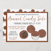 Invitation Brigadeiros Brésil Chocolat Vente de gâteaux (Devant / Derrière)