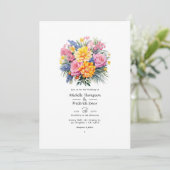 Invitation Bright Array Floral Mariage été (Debout devant)